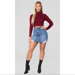 Fashion Nova denim skirt
